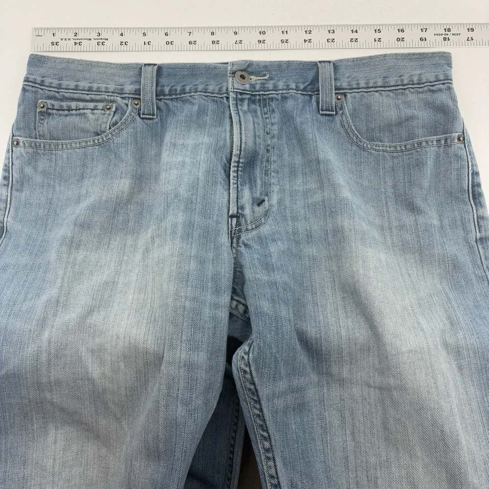 Levi's 527 Low Bootcut Jeans Men 36x32 Light Wash Denim Cotton Blend Y2K